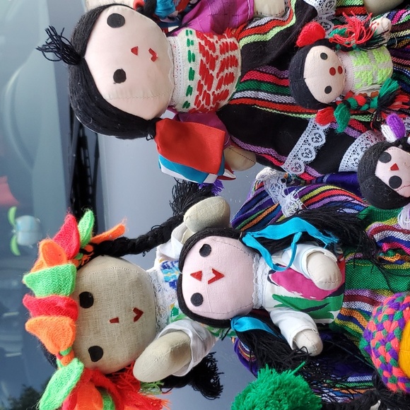 LeLe"  INC Mexican Handmade Traditional Rag Dolls A complete set large and smal - Picture 4 of 6